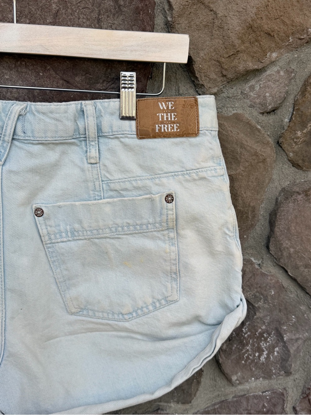 Beginners luck Shorts We The Free Light Blue Denim Shorts